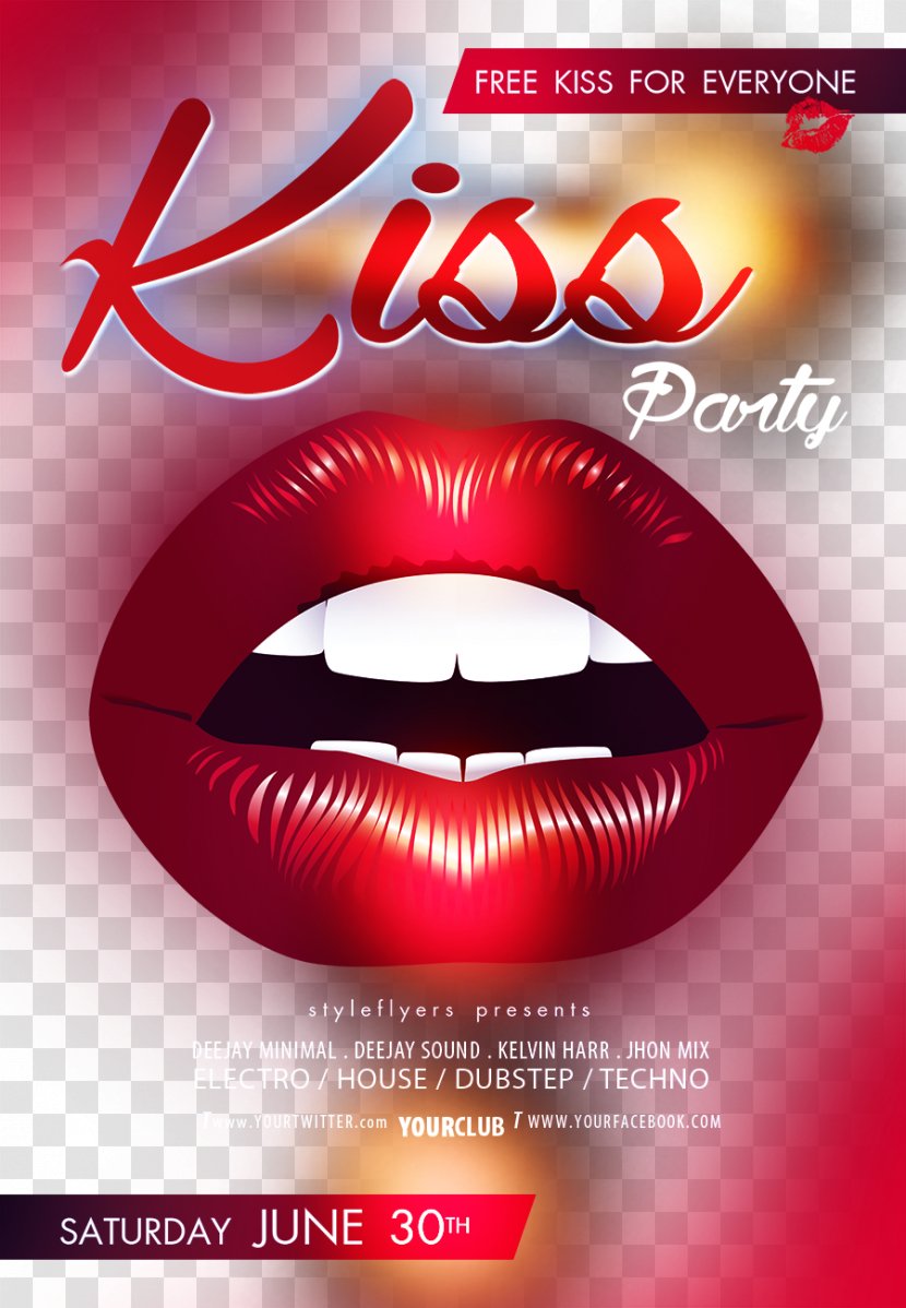 Poster Kiss Lip - Bar KISS Party Transparent PNG