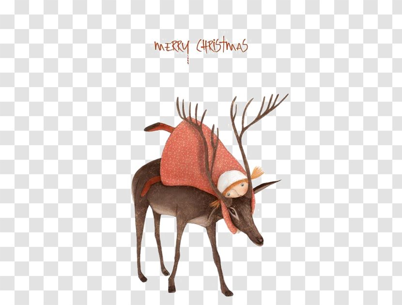 The Snow Queen Deer Elk Drawing Illustration - Antler - Christmas Transparent PNG