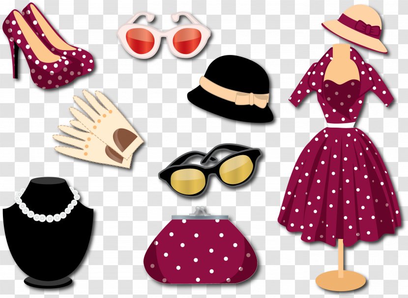 Clothing Woman Retro Style Fashion - Vector Women With Transparent PNG