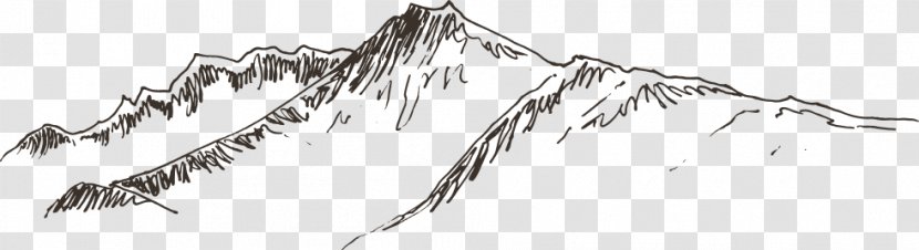 Landscape Graphics Line Drawing Illustration - Shutterstock - Vector Hand-drawn Mountains Transparent PNG