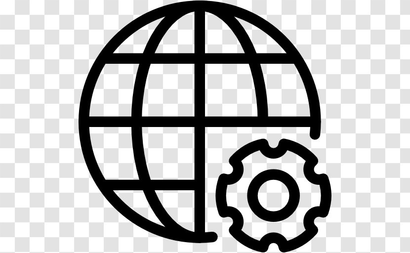 Globe World - Black And White Transparent PNG