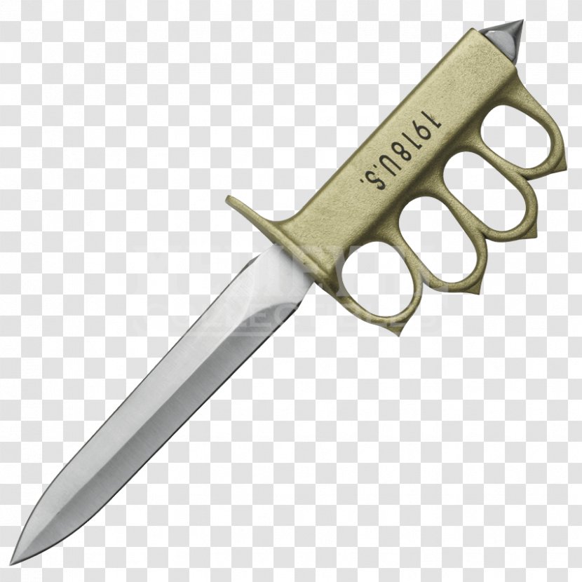 Trench Knife First World War Combat Brass Knuckles - Scabbard Transparent PNG