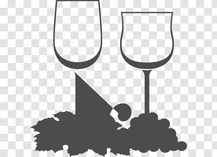 White Wine Glass Clip Art - Champagne Stemware Transparent PNG