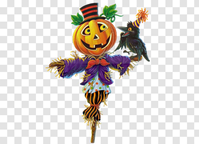 Pumpkin Scarecrow Halloween Clip Art - Flowering Plant - Head Transparent PNG