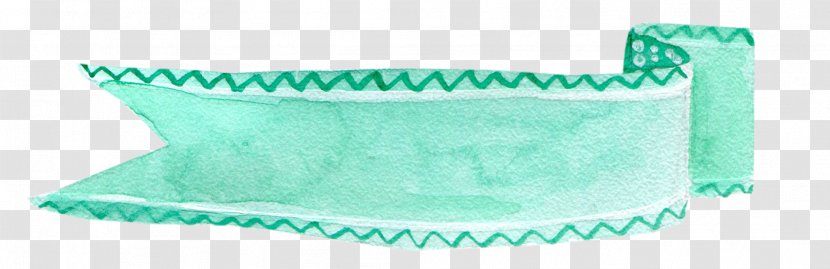 Green Ribbon Watercolor Painting - Yellow Transparent PNG