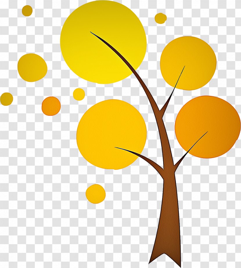 Yellow Line Clip Art Leaf Branch - Plant Tree Transparent PNG