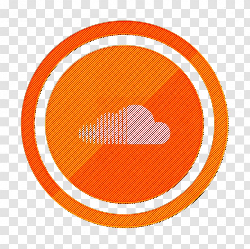 Audio Icon Cloud Music - Orange - Symbol Sign Transparent PNG
