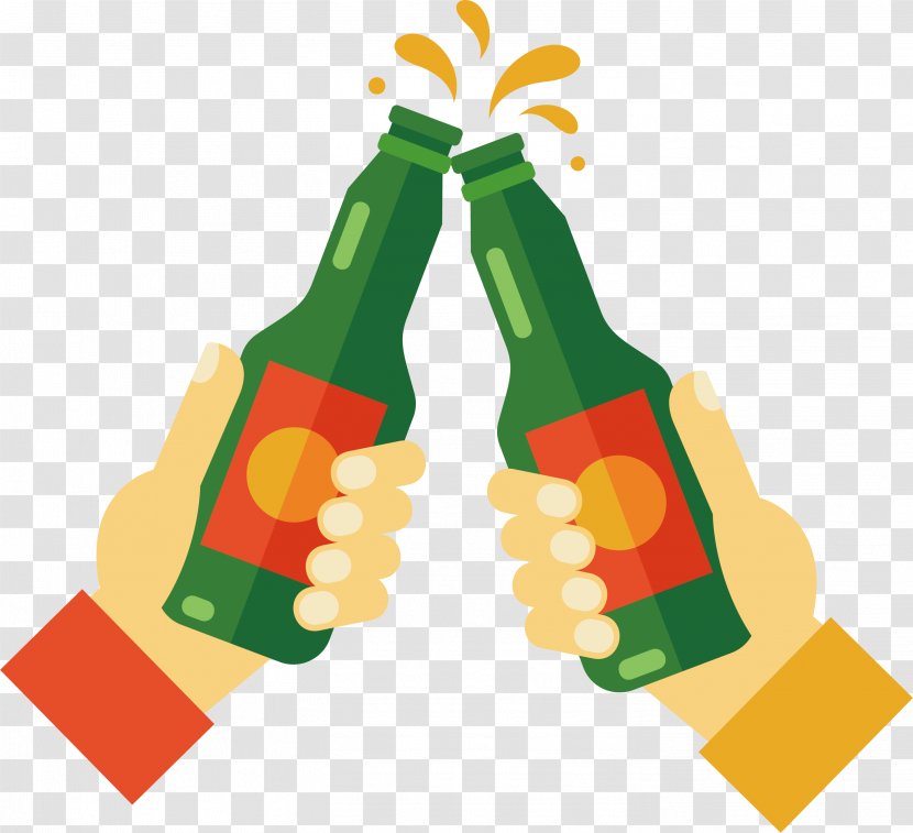 Beer Bottle Toast Icon - Glassware - Raise The Transparent PNG