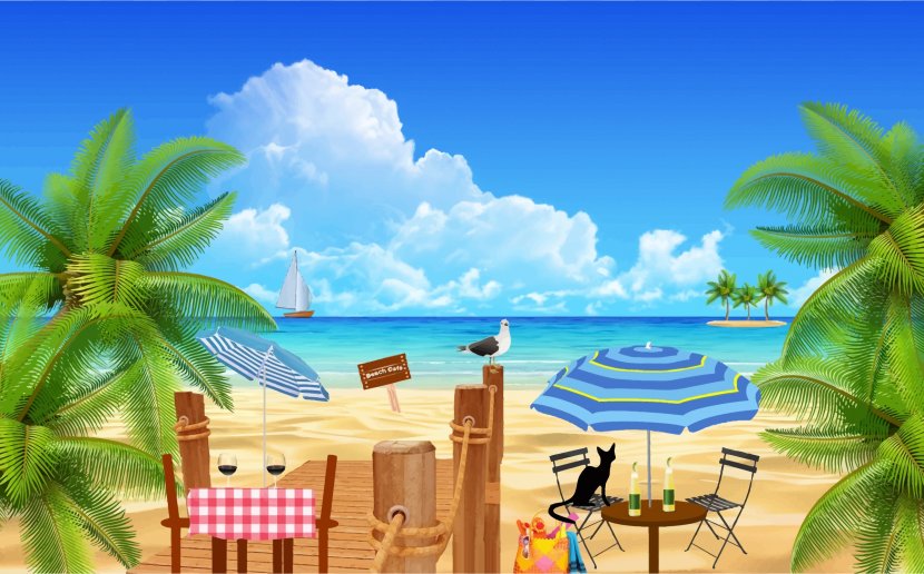 General Santos Lido Key Largo Beach Clip Art - Sky - Beaches Transparent PNG