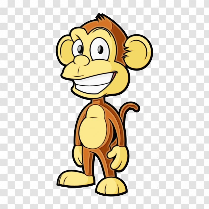 Monkey Cartoon - Drawing - Smile Pleased Transparent PNG