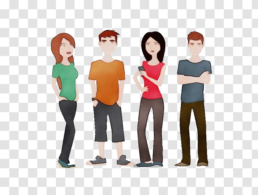 Group Of People Background - Wet Ink - Tshirt Gesture Transparent PNG