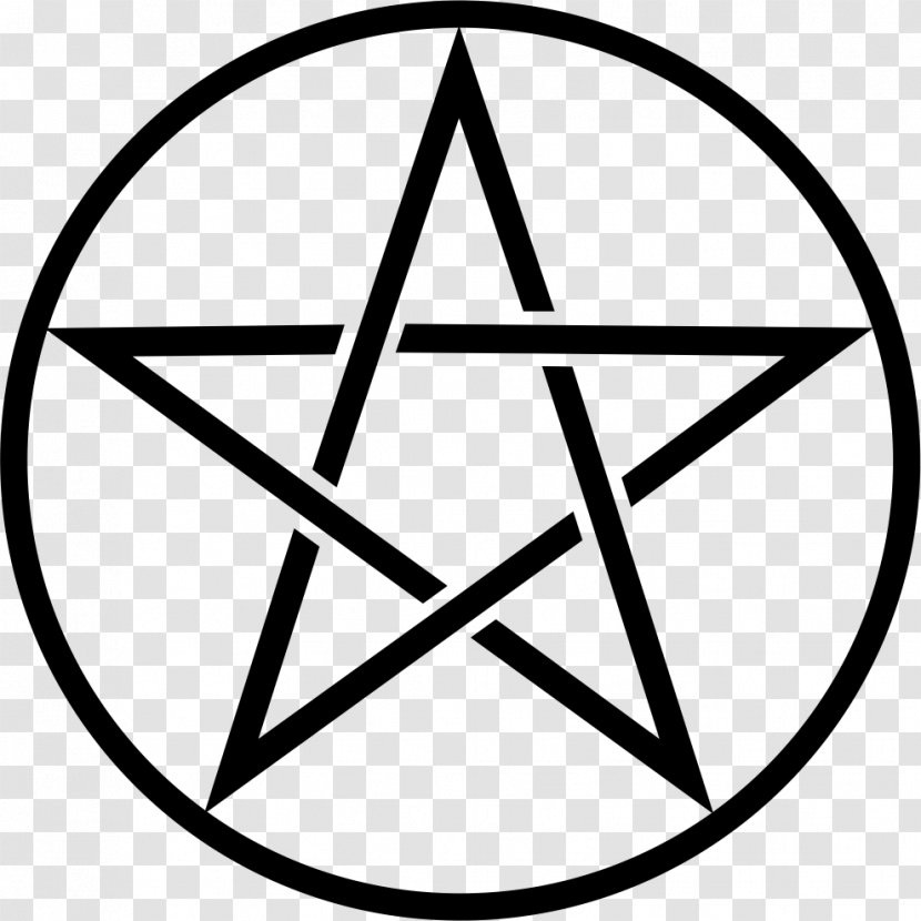 Pentacle Clip Art Image Pentagram - Thelema - Blackandwhite Emblem Transparent PNG