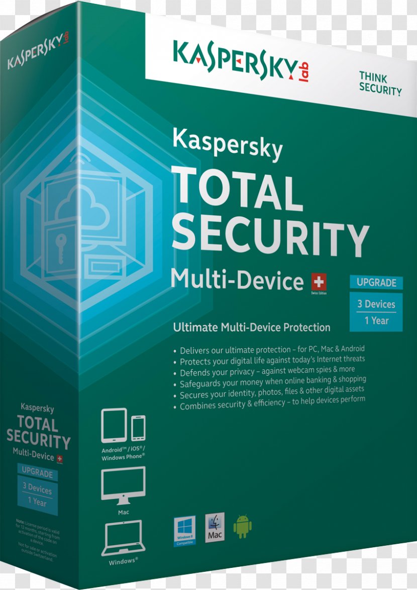 Kaspersky Lab Internet Security Computer Software 360 Safeguard - Virus - Antivirus Transparent PNG