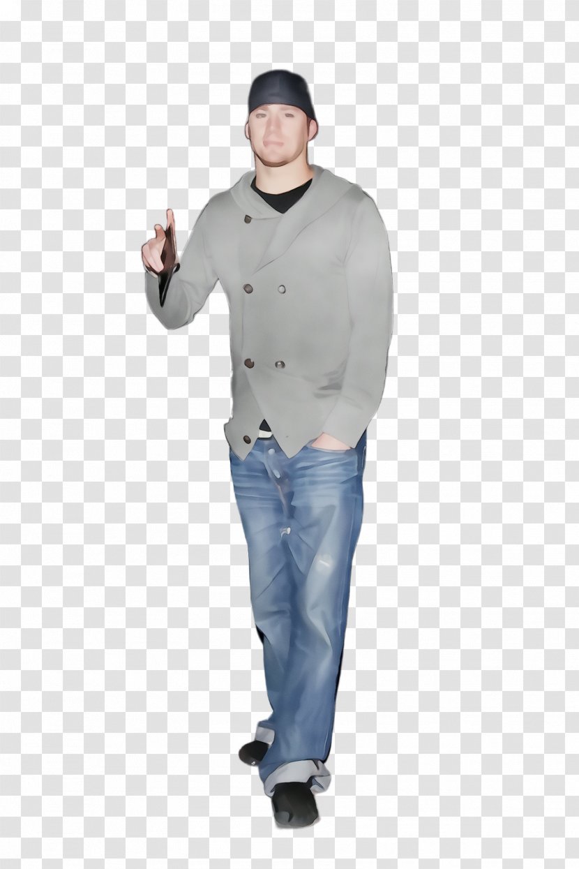 Jeans Background - Standing - Trousers Finger Transparent PNG