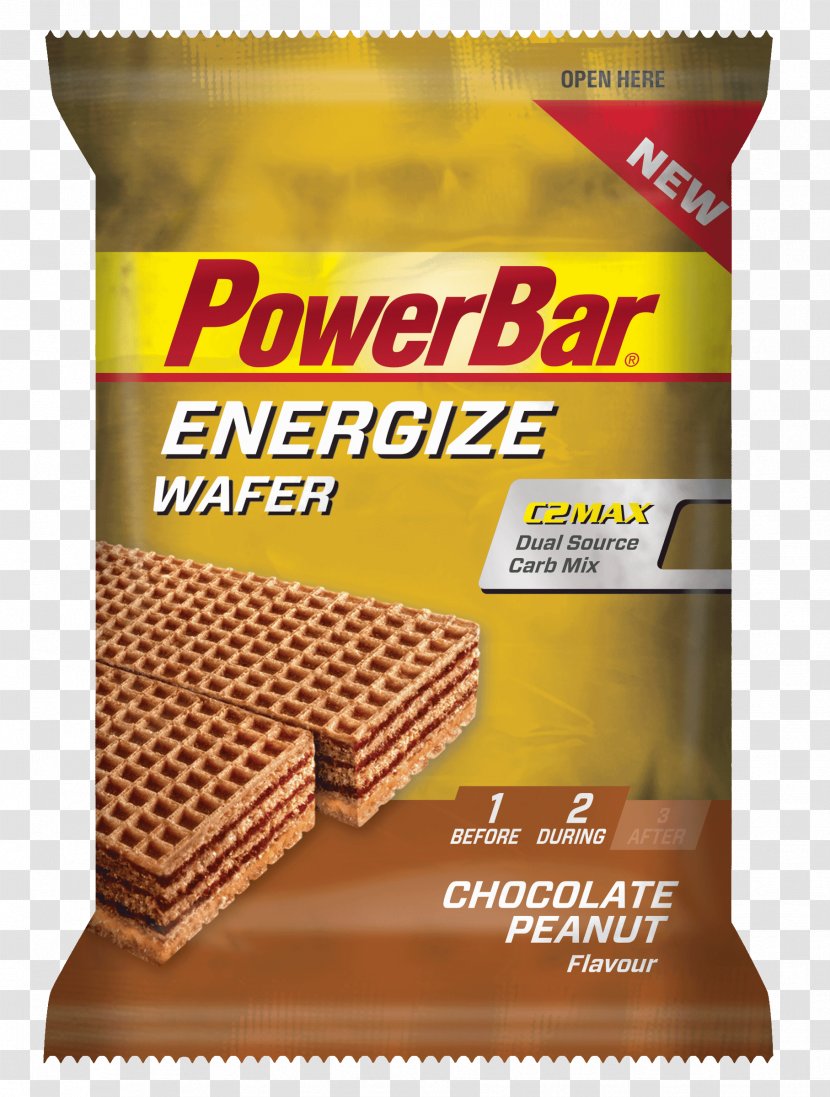 PowerBar Wafer Energy Gel Bar Carbohydrate - Chocolate Transparent PNG