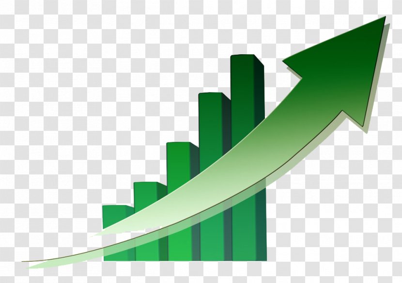 Business Statistics Average Economic - Green Rising Bar Chart And Arrow Image Transparent PNG