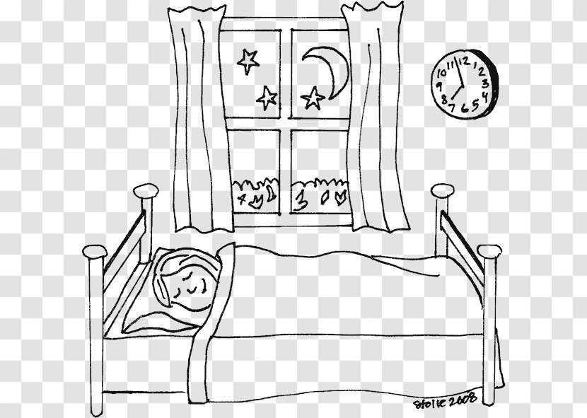 Coloring Book Child Sleepover - Mammal - Go To Bed Transparent PNG