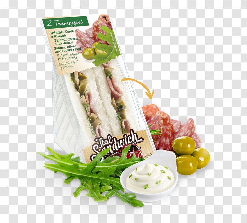 Tramezzino Prosciutto Ham Sandwich Food - Recipe Transparent PNG