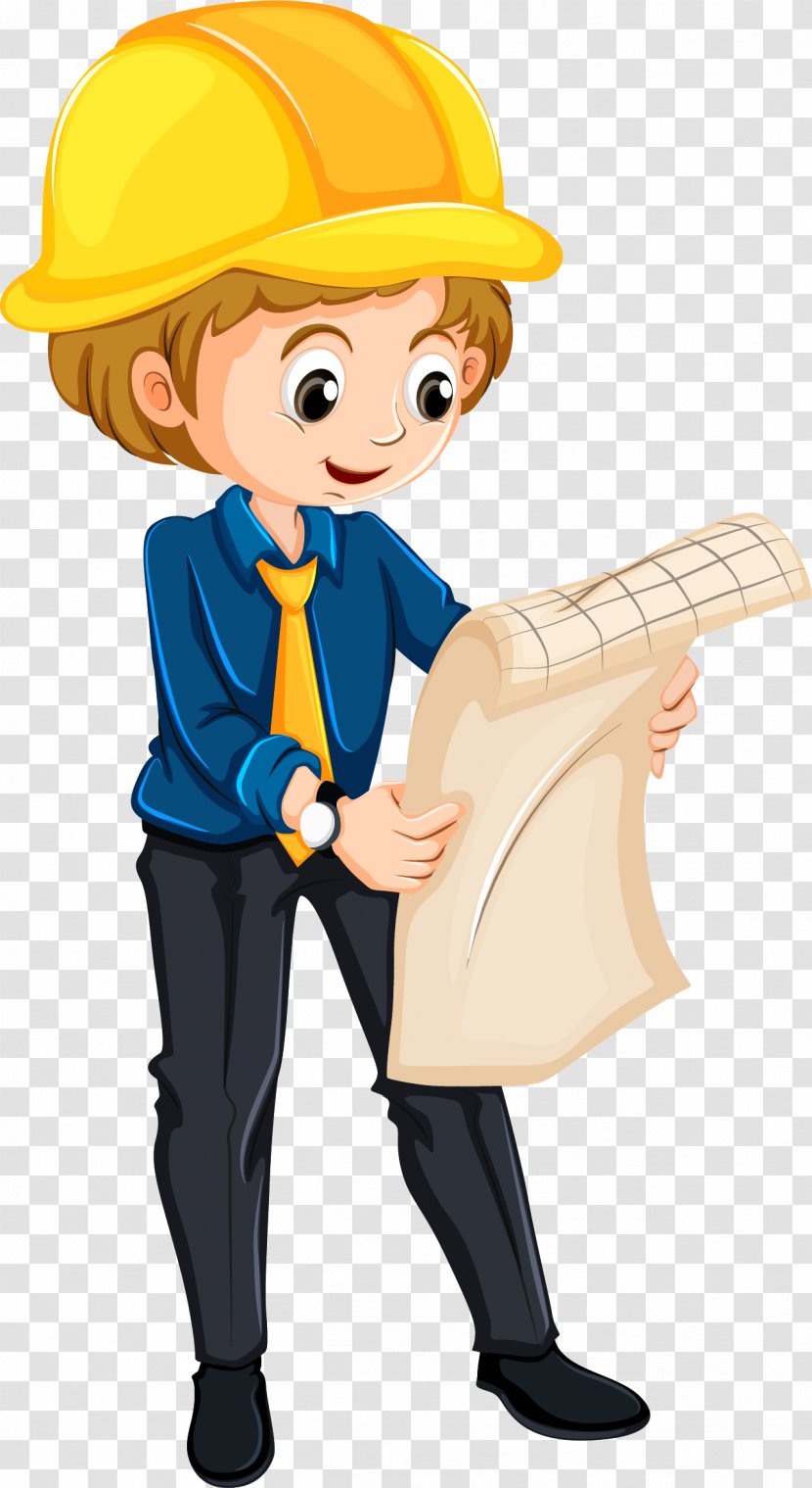 Engineering Clip Art - Mechanical - Holding The Drawings Of Engineers Transparent PNG