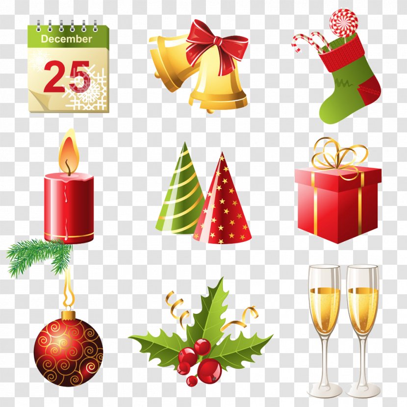 Christmas New Year Icon - Decor - Cute Cartoon Element Transparent PNG