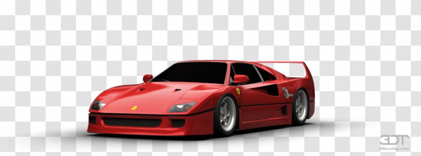 Ferrari F40 Compact Car Automotive Design - Red Transparent PNG