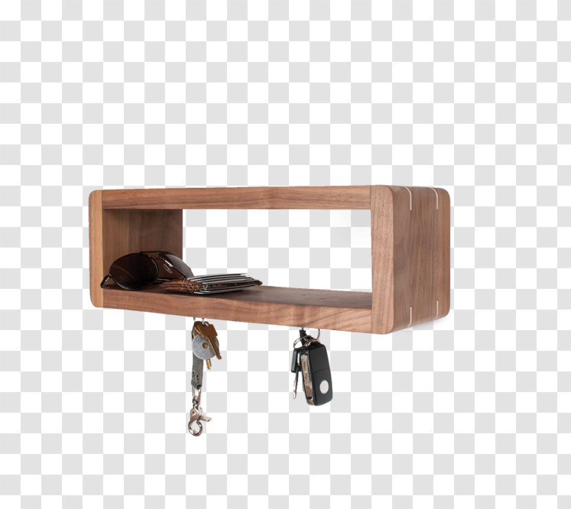 Floating Shelf Table Walnut Rectangle Transparent PNG