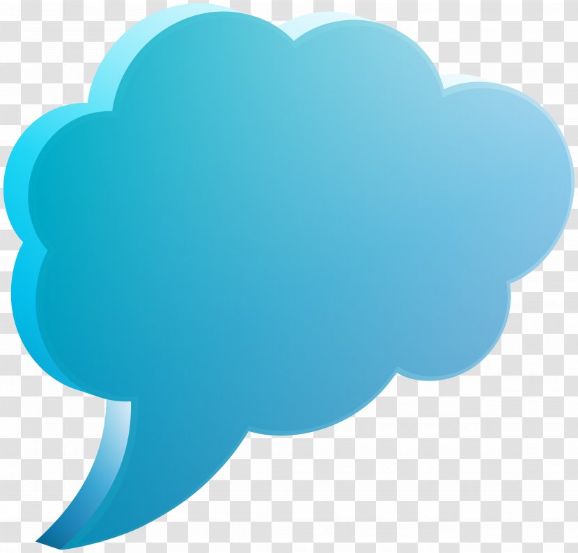 Blue Turquoise Design Wallpaper - Cloud Bubble Speech Image Transparent PNG