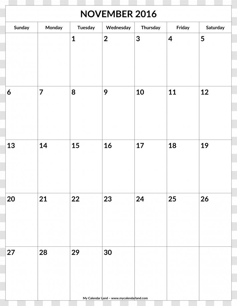 Calendar October Month 0 - BLANK CALENDAR Transparent PNG