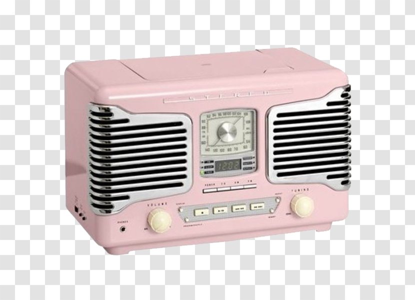 Antique Radio Vintage Pink Transparent PNG