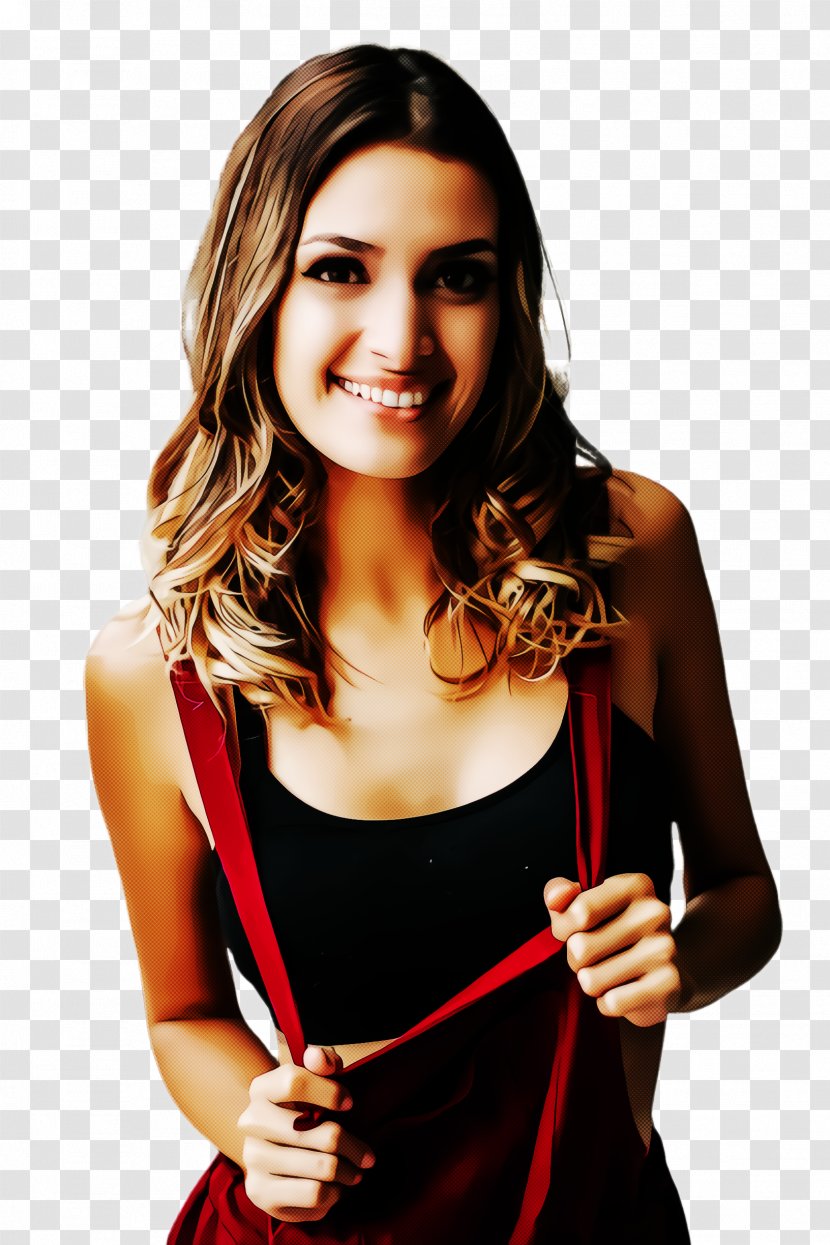 Shoulder Smile Gesture Neck Finger - Photo Shoot Brown Hair Transparent PNG