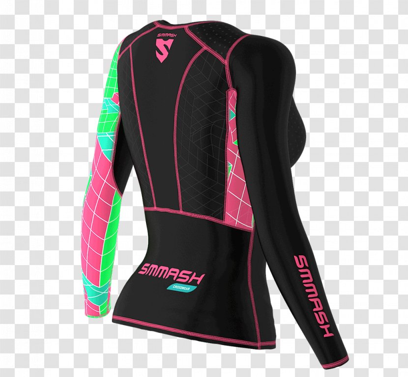 Pink M Outerwear Sleeve Uniform Sport - Black Cross Transparent PNG