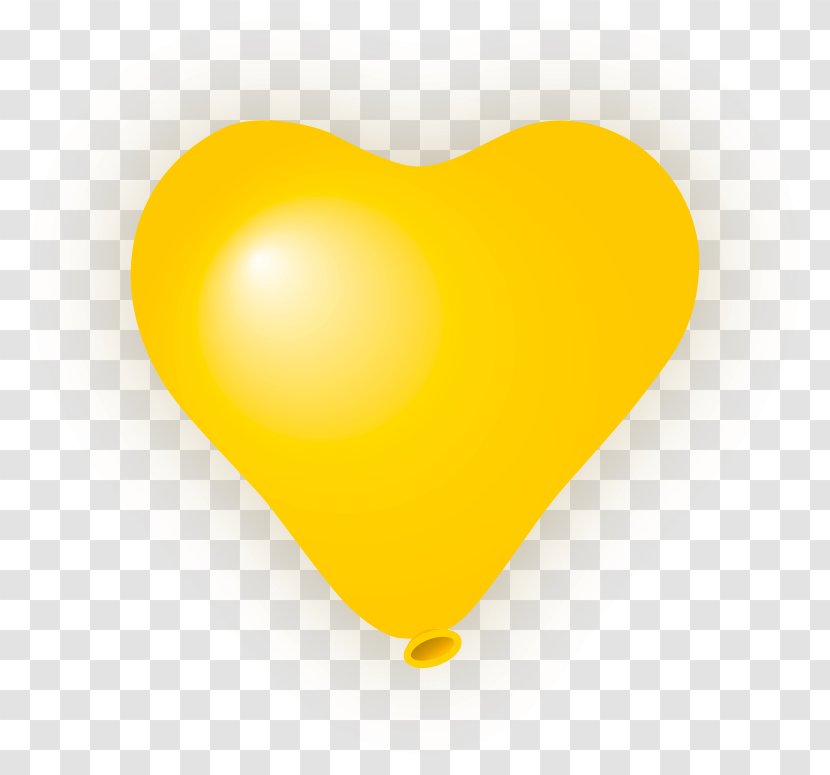 Balloon - Yellow - Heart Transparent PNG