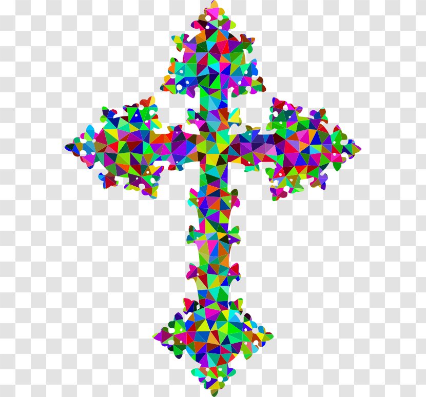 Christian Cross Crucifix Christianity Clip Art - Low Poly Transparent PNG
