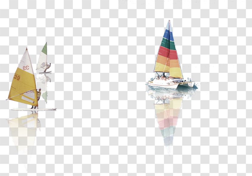 Sailing Ship Wooden Model - Boat - Colorful Sailboat Transparent PNG