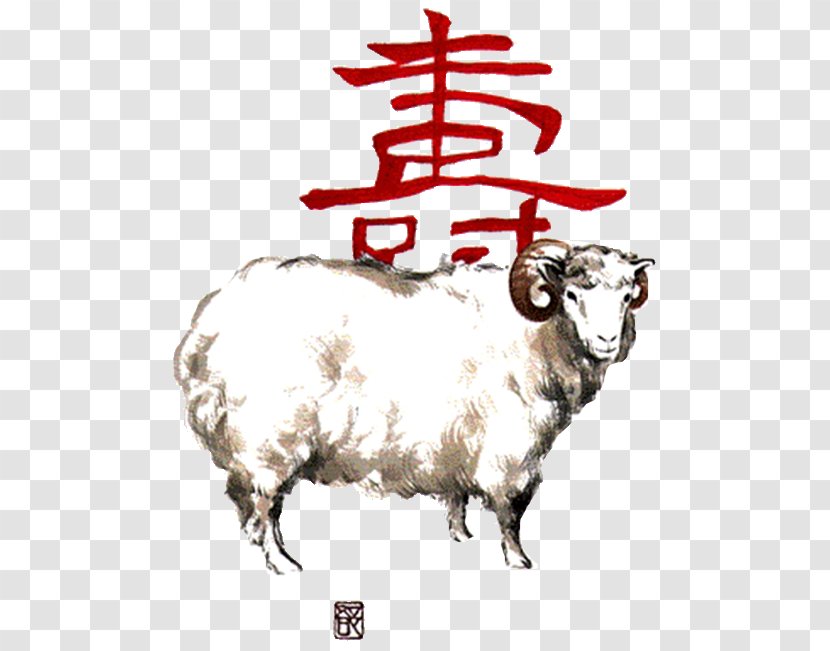 Sheep Goat Illustration - Birthday Celebration Transparent PNG
