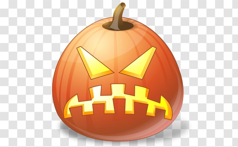 Angry Halloween Pumpkin Jack-o-lantern Icon - Vegetable Transparent PNG