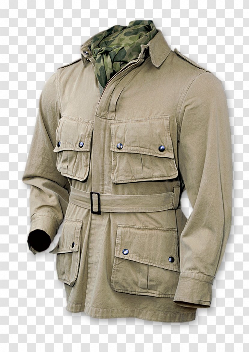 Jacket Coat Khaki Military Uniform - Pocket Transparent PNG