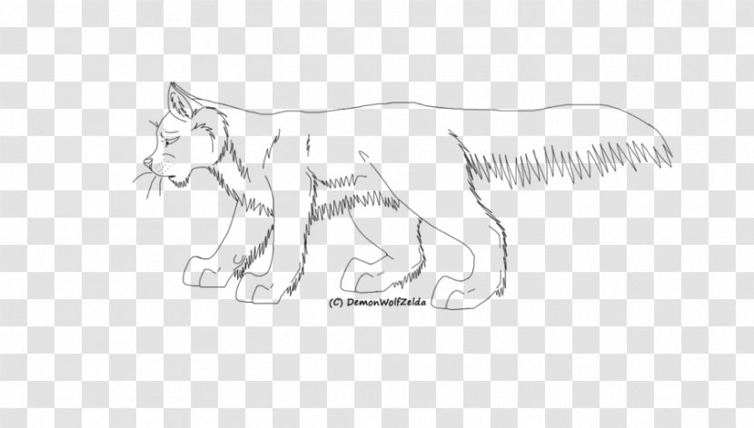 Cat Lion Wildlife Line Art Sketch - Mammal - Sad Transparent PNG