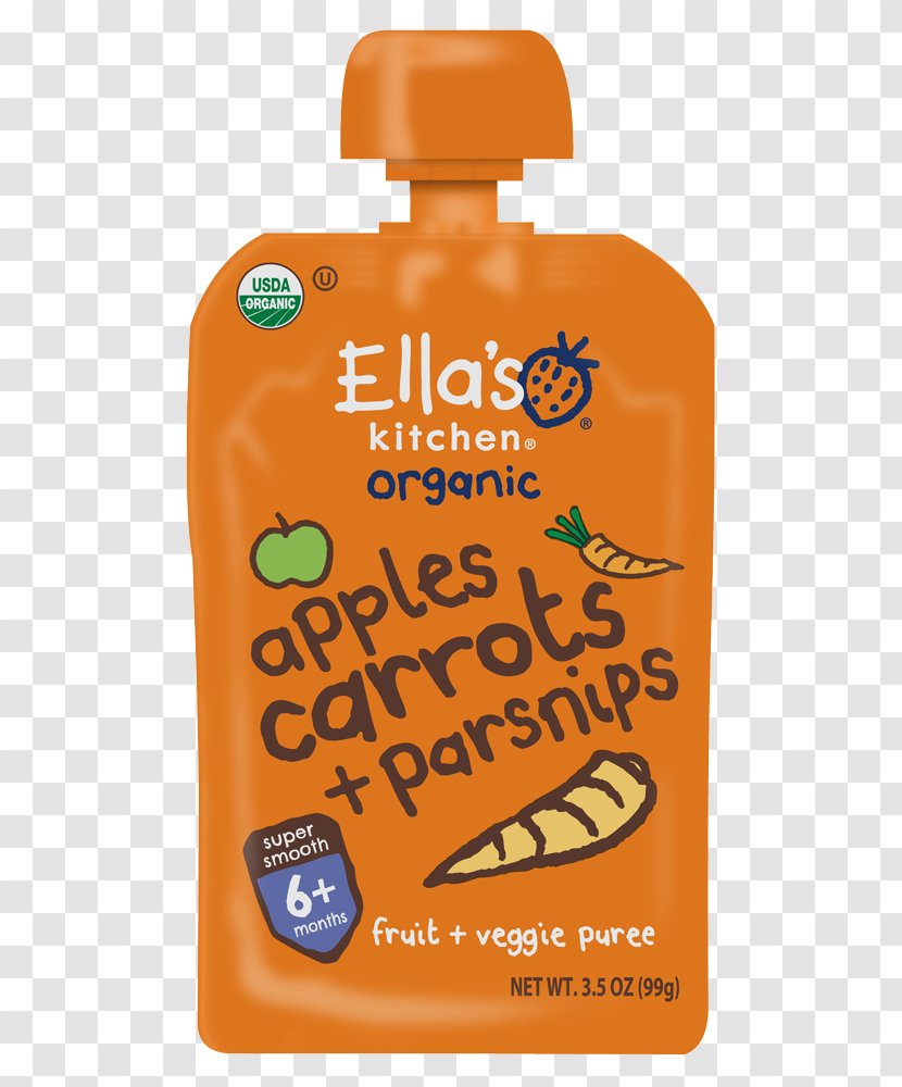 Ella's Kitchen Carrot Orange Drink Sunscreen Purée - Pur%c3%a9e - Apple Juice Splash Transparent PNG