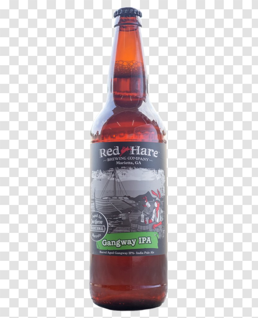 India Pale Ale Red Hare Brewing Company Beer Brewery - Bottle - Barrels Transparent PNG