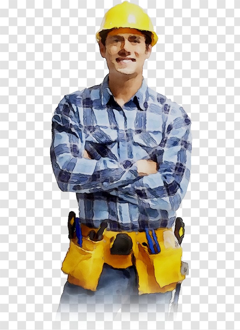 Hard Hats Construction Worker Laborer Yellow Foreman - Tshirt - Sleeve Transparent PNG