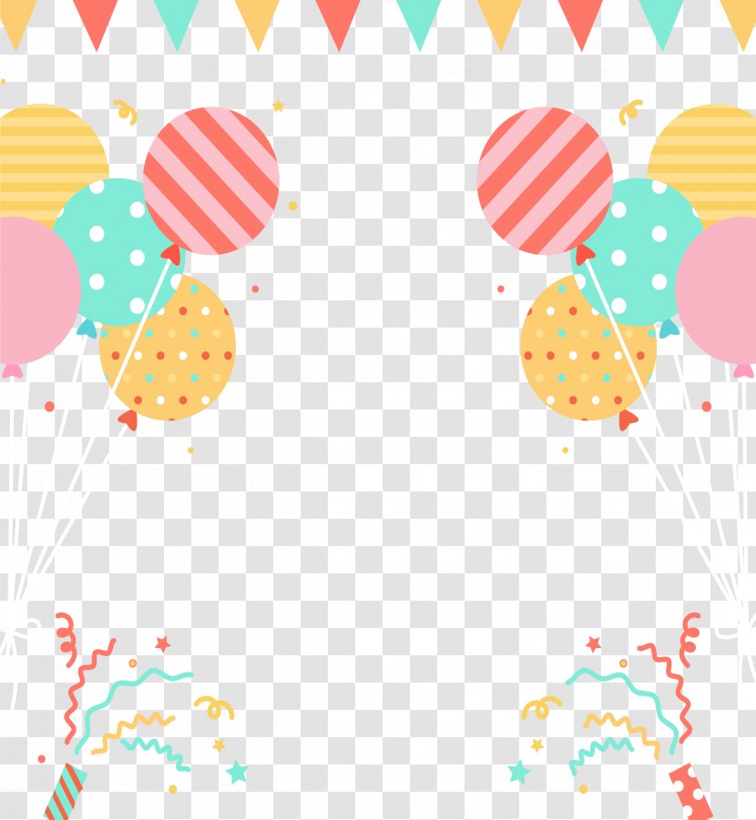 Party Hat Carnival Balloon Birthday - Orange - Lively Transparent PNG