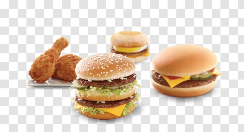 Cheeseburger Slider Breakfast Hamburger McDonald's Big Mac - Salmon Burger - Wraps Transparent PNG