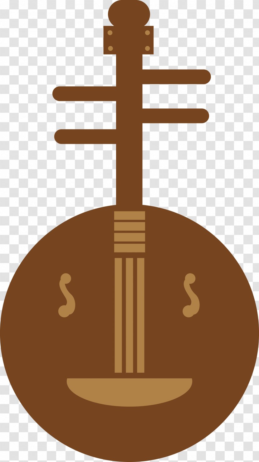 Yueqin Musical Instrument Silhouette - Chinese Classical Instruments Vector Transparent PNG