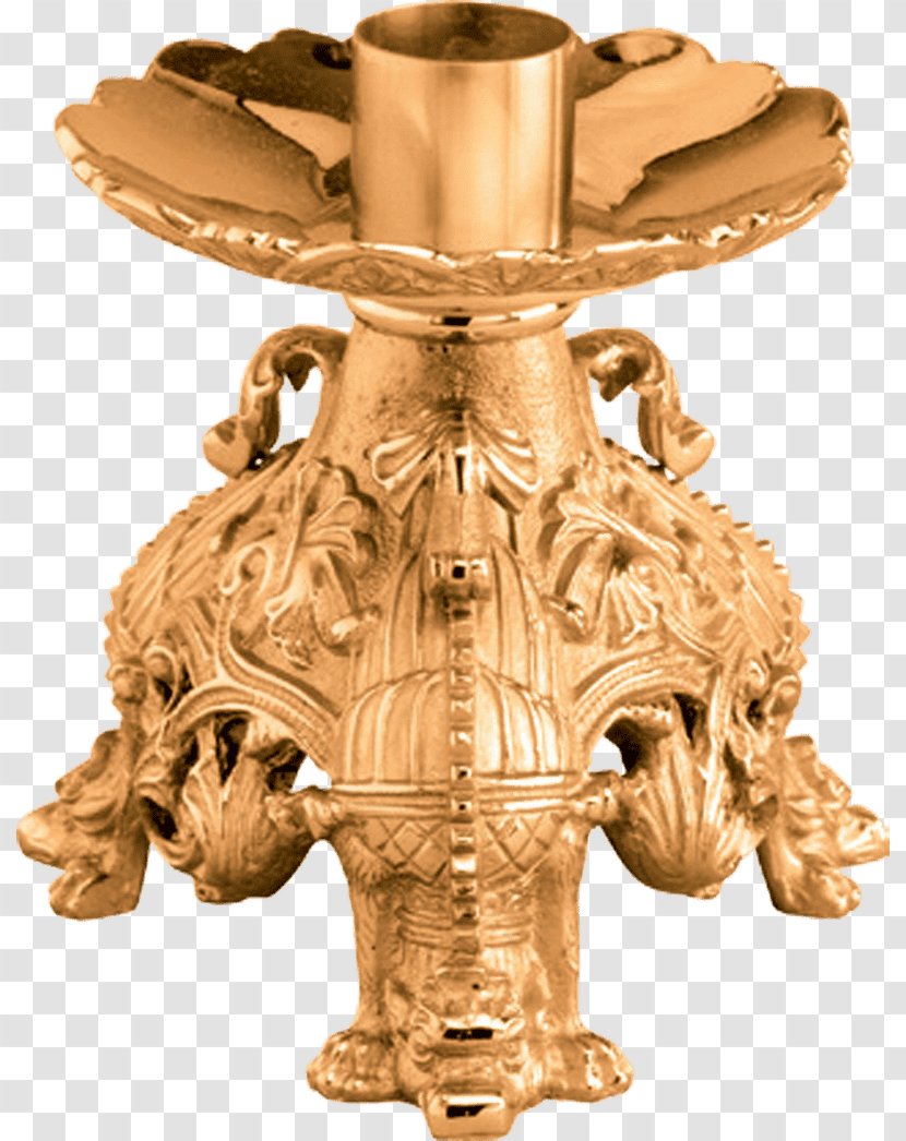 Brass Bronze Candlestick Altar Crucifix Transparent PNG