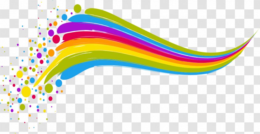 Euclidean Vector Rainbow Line - Pink Transparent PNG
