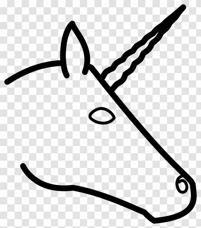 Horse Drawing Unicorn - Black And White Transparent PNG