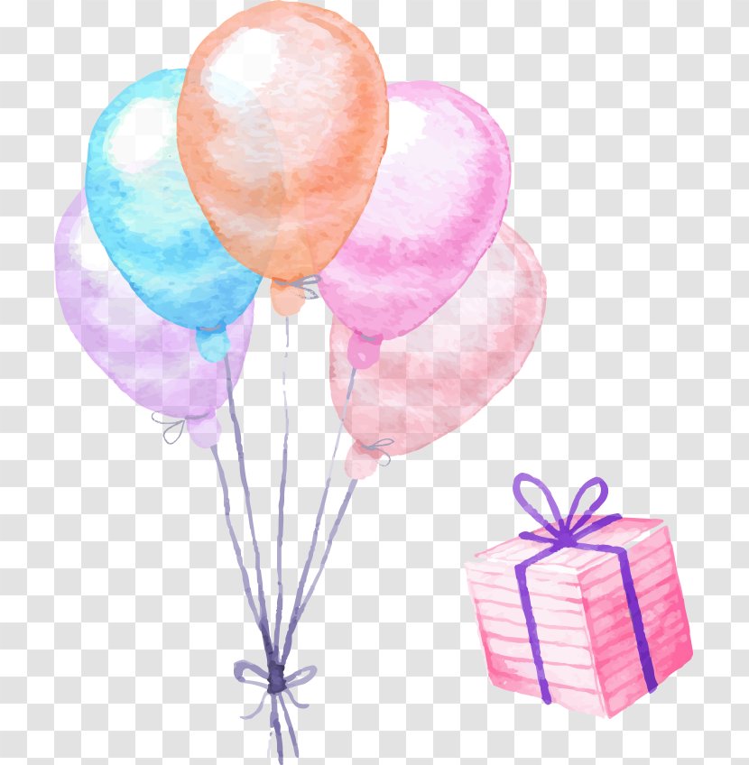 Balloon Christmas Gift - Party Supply Transparent PNG