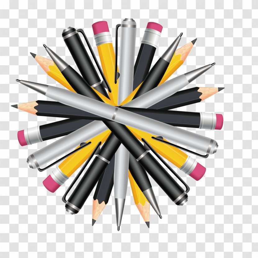 Pencil Marker Pen - Fudepen - Make Round Pencils And Pens Transparent PNG
