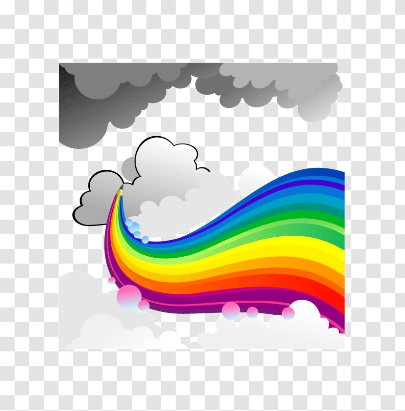 Rainbow Cloud - Curve - Rainbow,Clouds,dark Clouds,Vector,Decorative Pattern Transparent PNG
